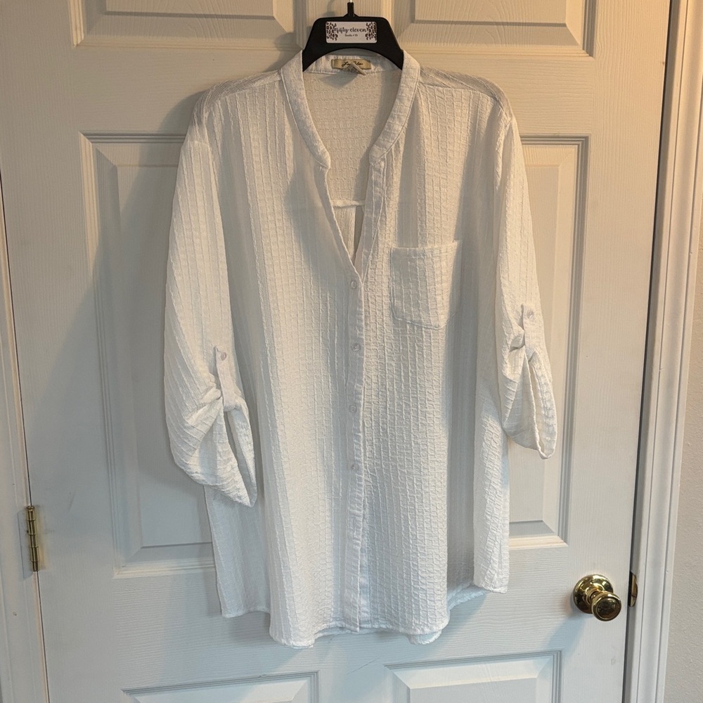White Textured Shirt
